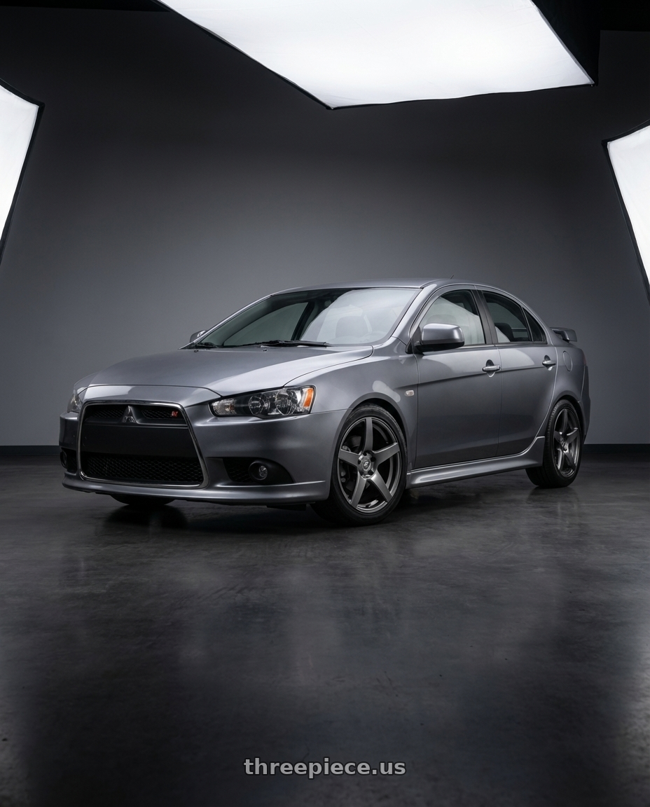 2014 Mitsubishi Lancer Ralliart with Forgestar CF5 5x114.3 18x10 +42 Gloss Anthracite wheels
