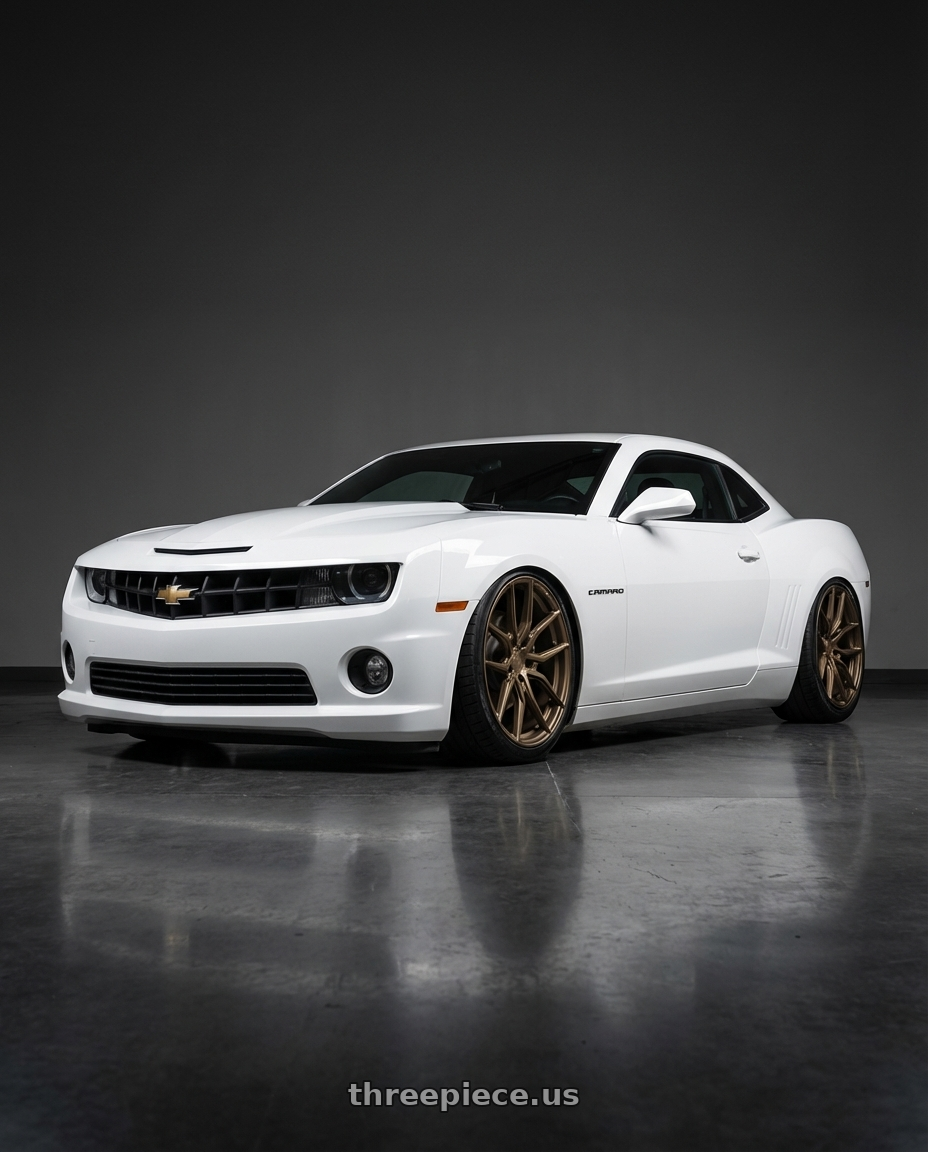 2014 Chevrolet Camaro 5th Gen with Aodhan AFF1 5x120 20x9+30 Matte Bronze wheels