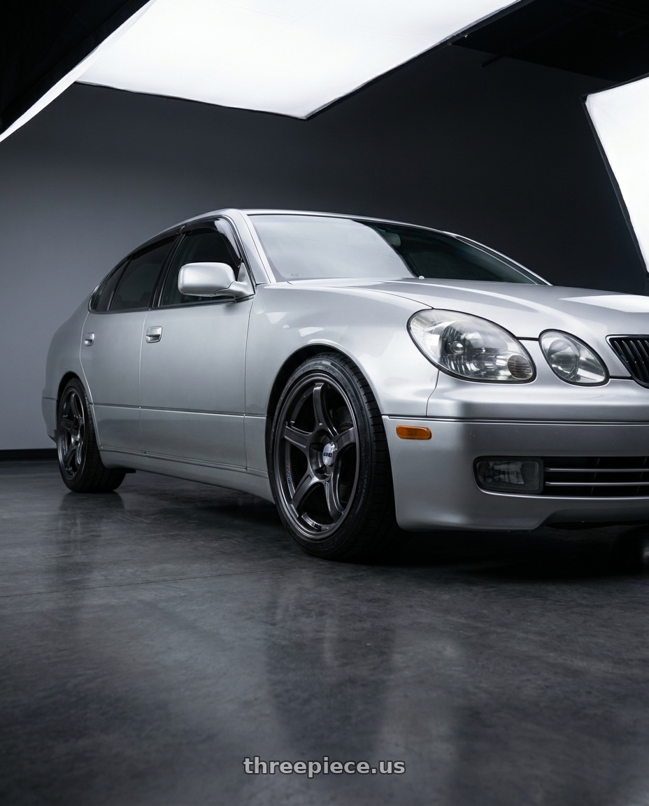 2001 lexus gs300 with Ssr Gtx03 5x114.3 18x9.5+38  BLACK GRAPHITE wheels