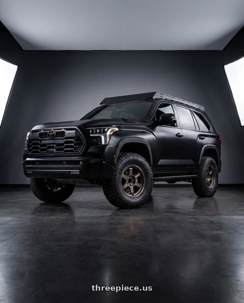 2025 toyota sequoia trd pro with Volk Racing TE37XT SL M-SPEC 6x139.7 17x8.5-10 Pressed Graphite wheels