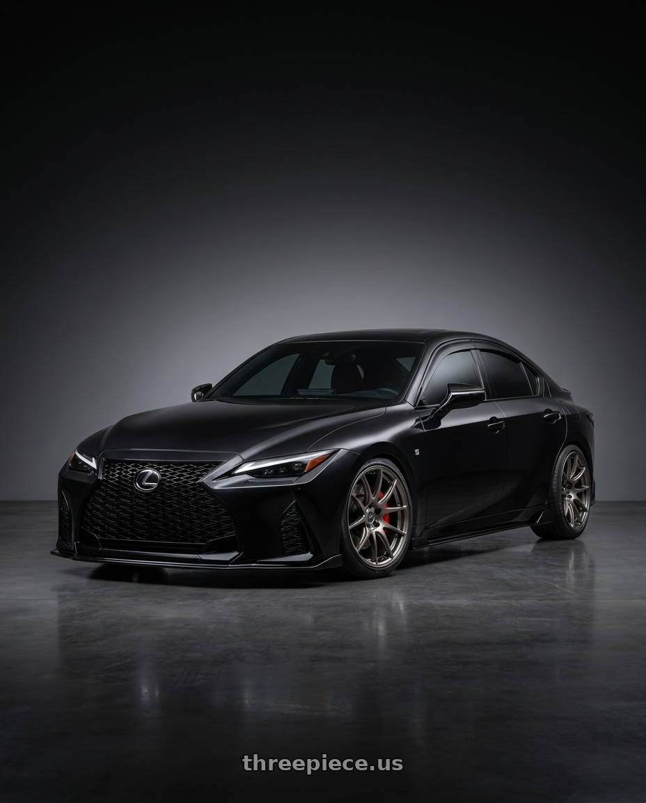2021 Lexus IS350 with WORK Emotion CR Shigoku 5x114.3 18x9.5 +38 Glow Gunmetal GGM wheels