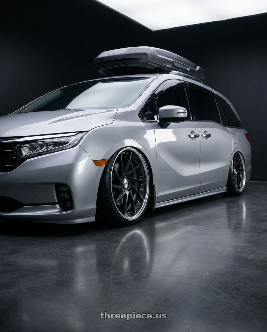 2024 Honda Odyssey with Work Gnosis Cvs 5x120 20x8.5+45 O Disk Matte Black wheels