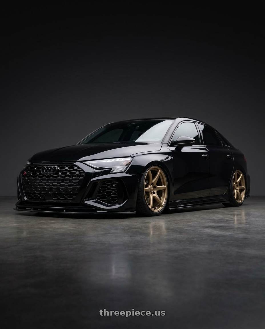 2022 Audi RS3 8Y with Kansei K11B Tandem 5X112 19x10.5 22 Bronze wheels