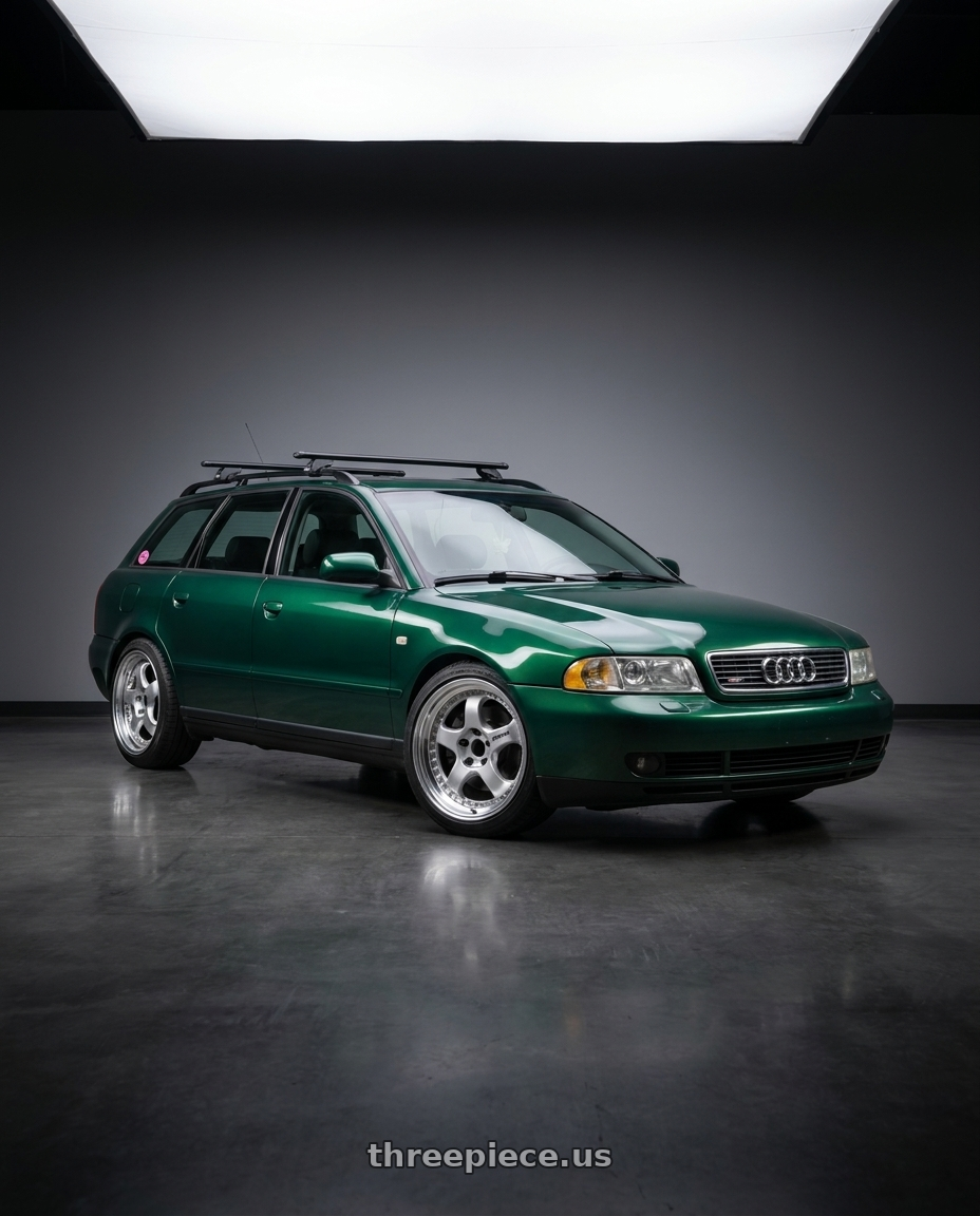 1999 audi a4 avant quattro with Work Meister S1 3P 5x112 17x7.5+42 W Disk Silver wheels
