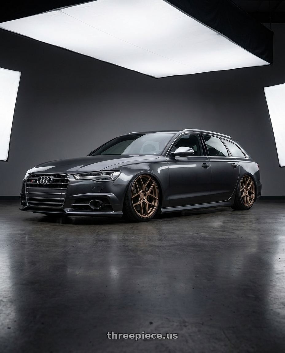 2016 Audi S6 C7 with Aodhan AFF2 5x112 20x9+30 Matte Bronze wheels