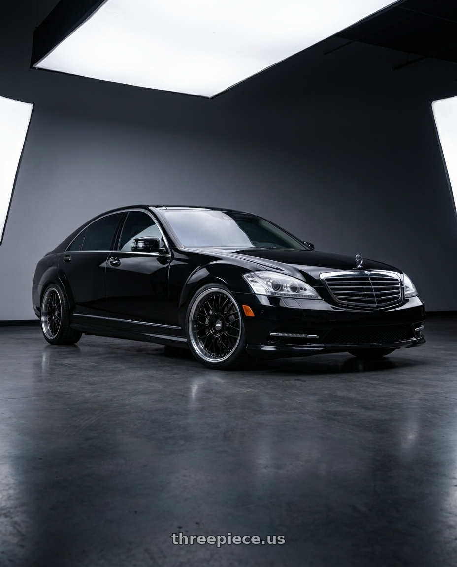 2010 Mercedes S550 with ESR Wheels CS18 5x112 19x8.5 +40 Gloss Black wheels