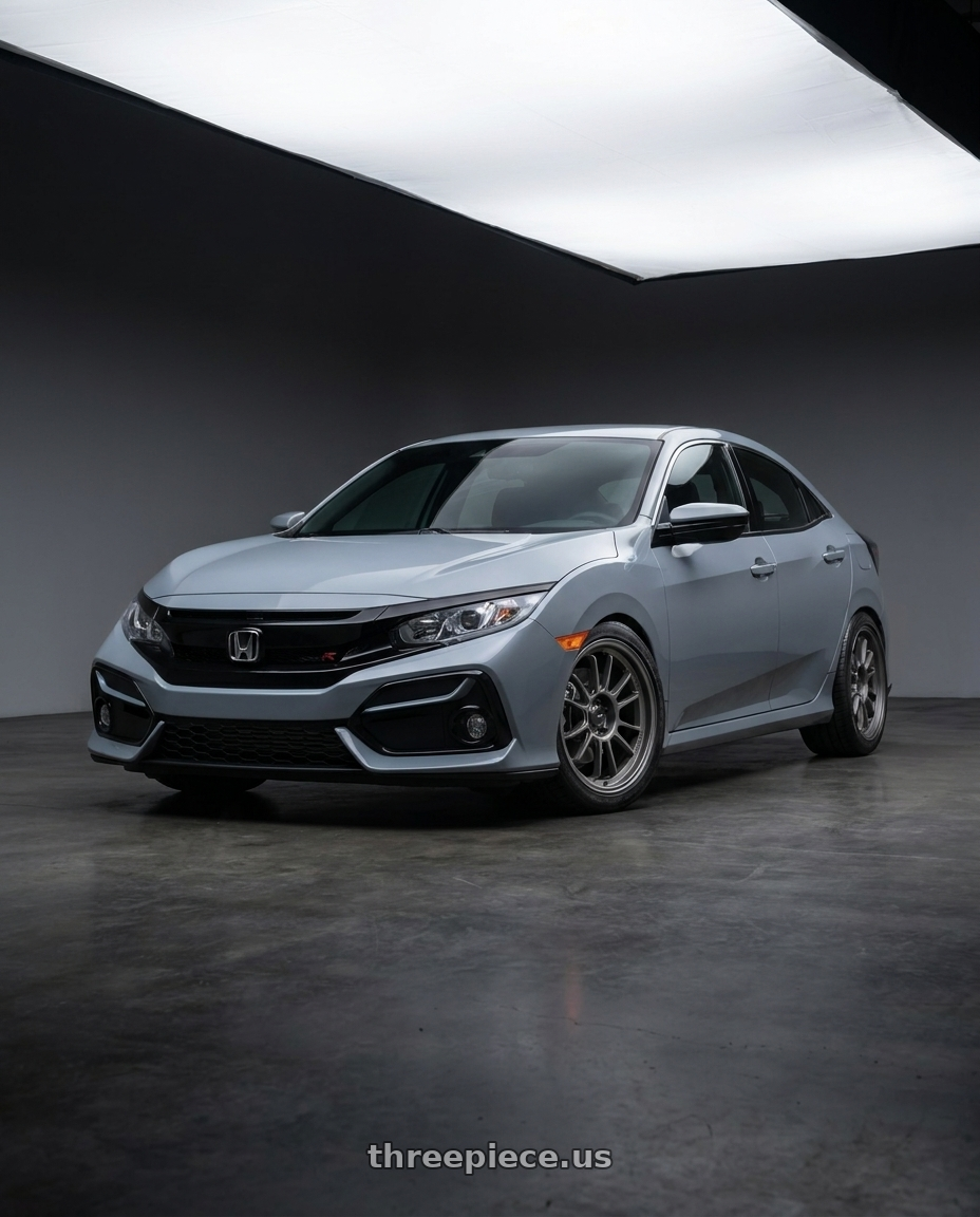 2021 Honda Civic Type R with Konig Hypergram 5x120 18x8.5+35 Matte Grey wheels