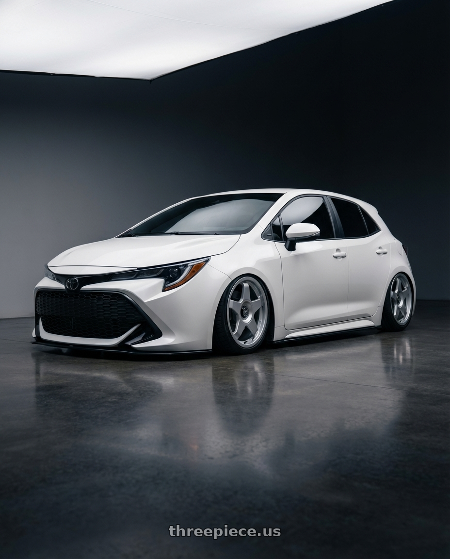 2023 Toyota Corolla Hatchback with fifteen52 CHICANE 5x114.3 / 5x100 18x8.5 +35 SPEED SILVER (GLOSS SILVER) wheels