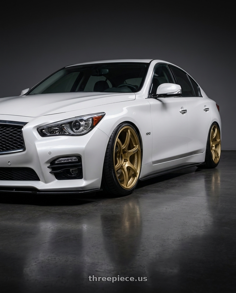 2020 Infiniti Q50 with Advan RGIII 5x114.3 19x9.5+45 Gold wheels