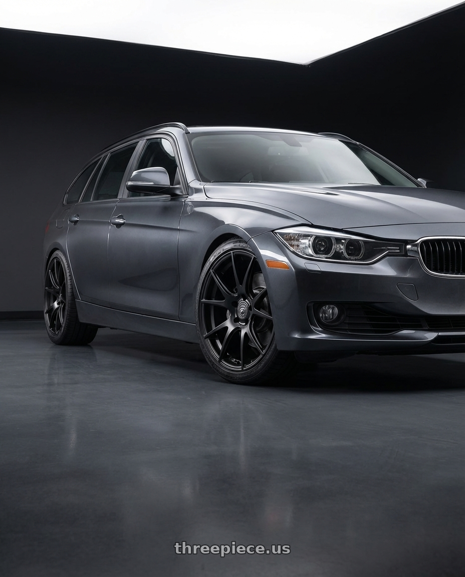 2016 BMW 3 Series F30 with Forgestar CF5V 5x120 19x9 +38 Satin Black wheels