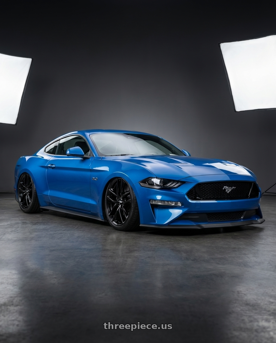 2022 Ford Mustang GT with BBS SX 5x114.3 20x9.0+42 Crystal Black wheels