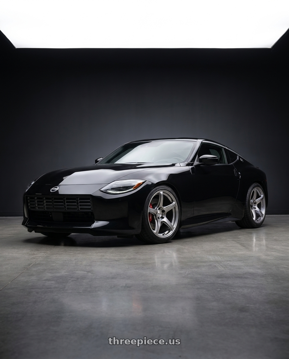 2024 Nissan Z with Work Emotion T5r 5x114.3 19x10.5 +15 Glow Silver wheels