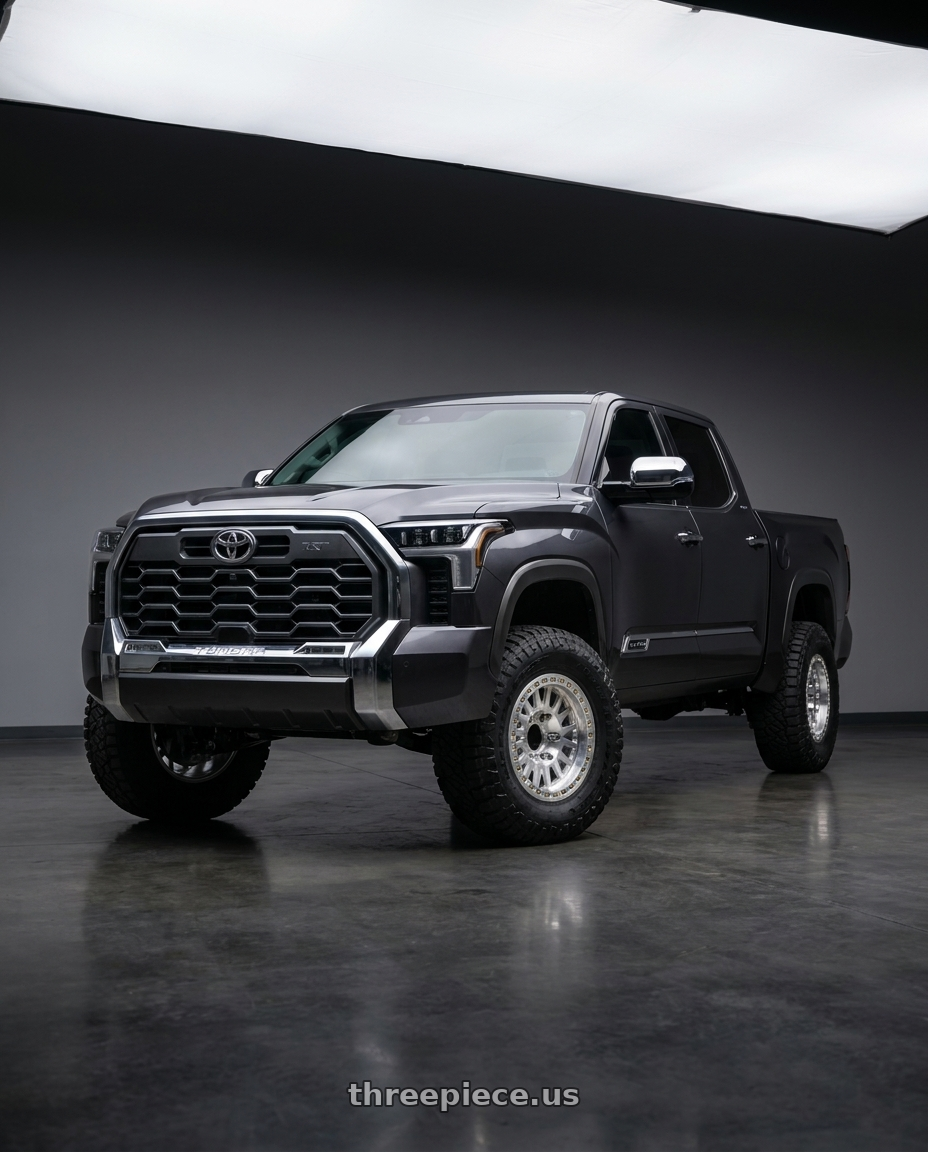 2024 Toyota Tundra with KMC KM445 IMPACT FORGED BEADLOCK 6X139.7 17x9 +0 RAW MACHINED wheels