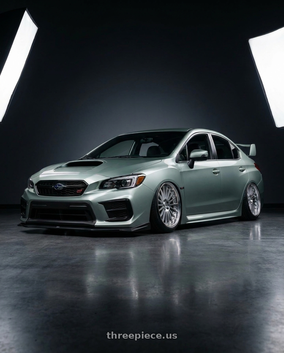 2021 Subaru sti millennium jade  with Work T5R 2P 5x114.3 18x9.5 +38 GT SILVER wheels