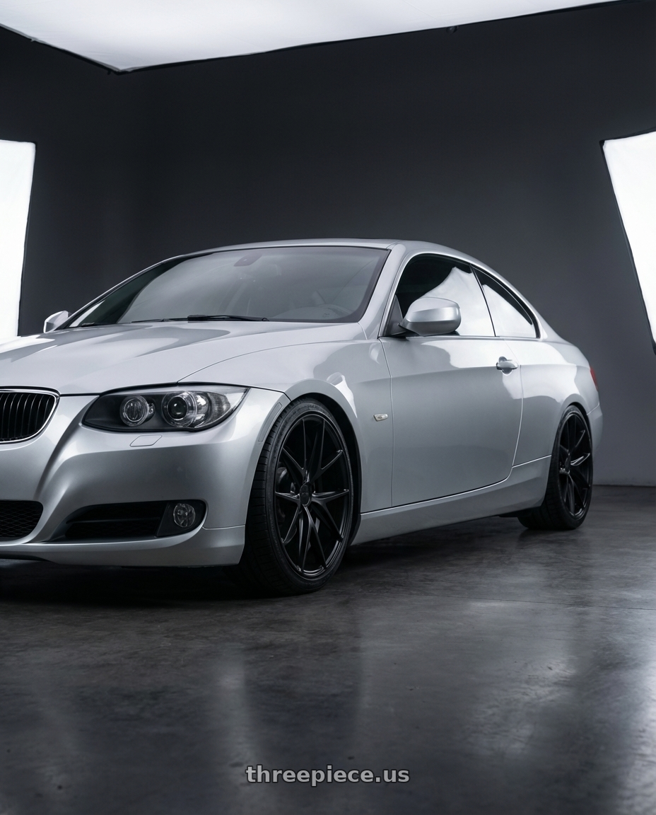 2012 BMW 3 Series E92 with Niche 1PC M117 MISANO 5X120 18X8 +40 MATTE BLACK wheels