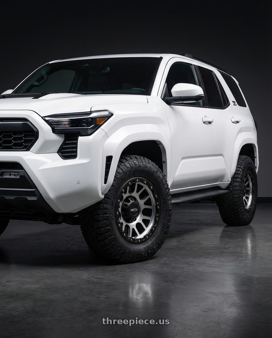 2022 Toyota 4Runner with Vision Off-Road 111 Nemesis 6x139.7 17x9-12 Matte Black Machined Face wheels