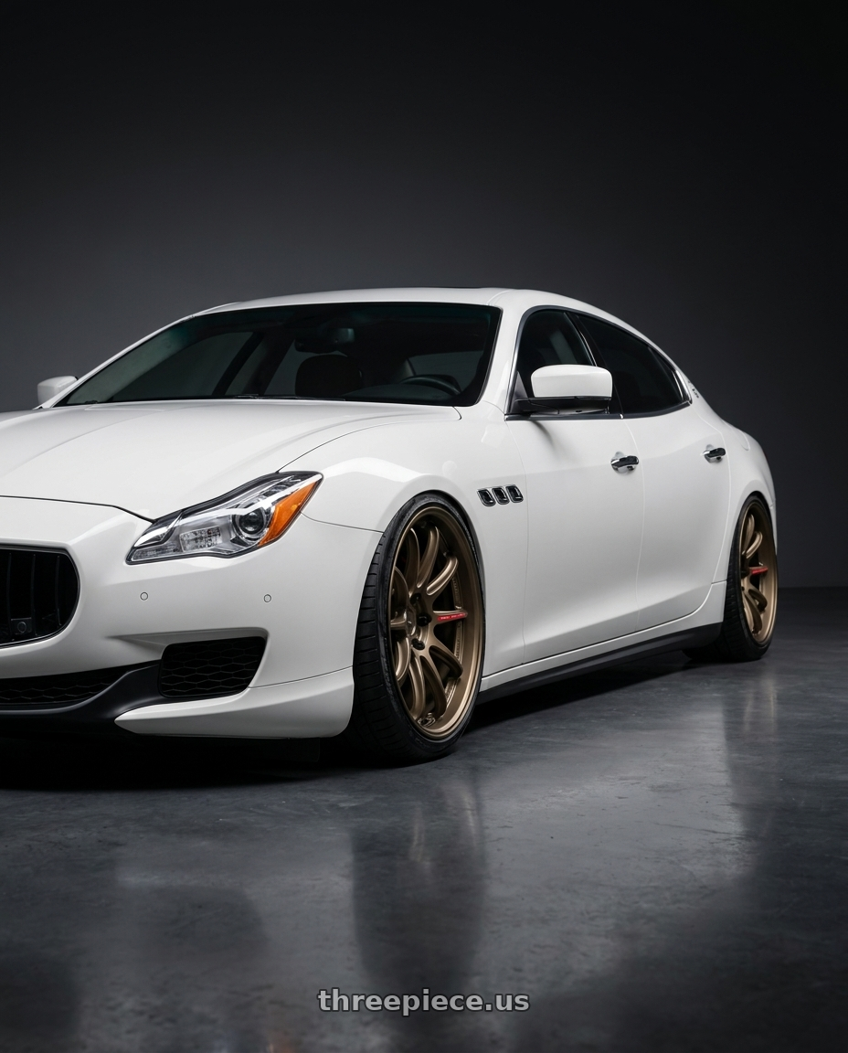 2014 maserati quattroporte gts  with Work Zr10 2P 5x114.3 20x11.0 +45 Matte Bronze wheels
