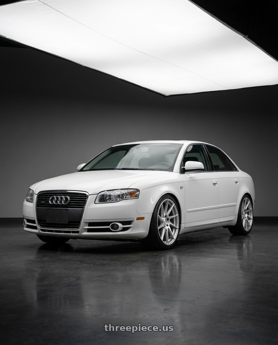 2010 Audi A4 B7 with Aodhan AH09 5x112 18x9.5 +35 Gloss Silver Machined Face wheels