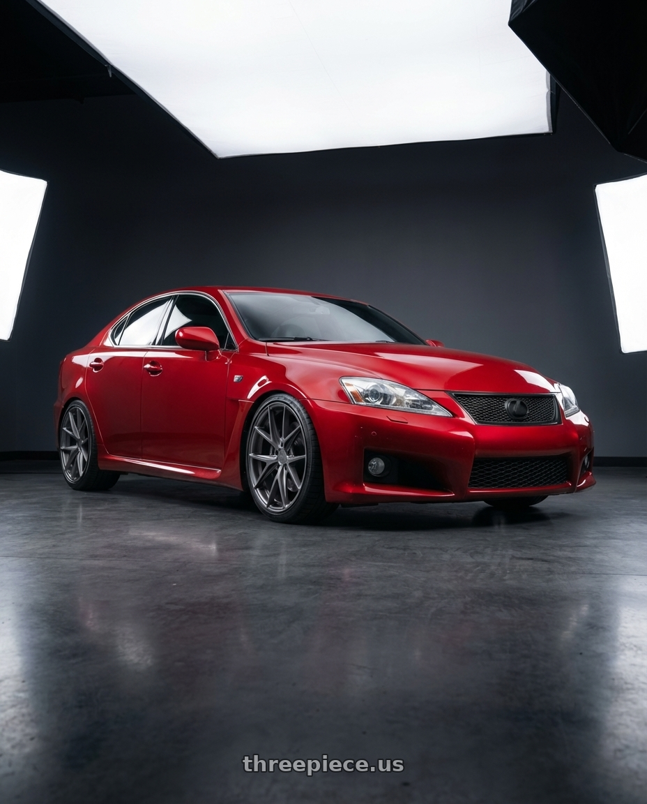 2012 Lexus IS-F with Niche 1PC M116 MISANO 5X114.3 19X9.5 +35 MATTE GUN METAL wheels