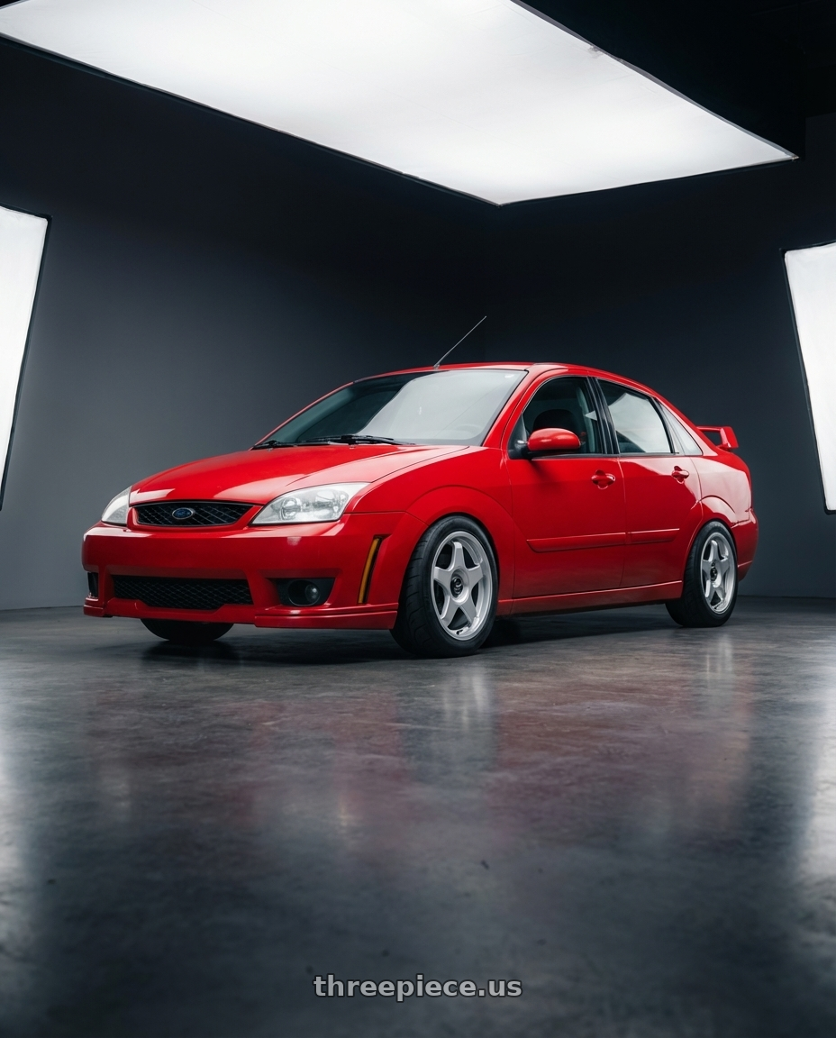 2006 Ford Focus ZX4 ST with fifteen52 CHICANE 4x100 / 4x108 17x7.5 +42 SPEED SILVER (GLOSS SILVER) wheels