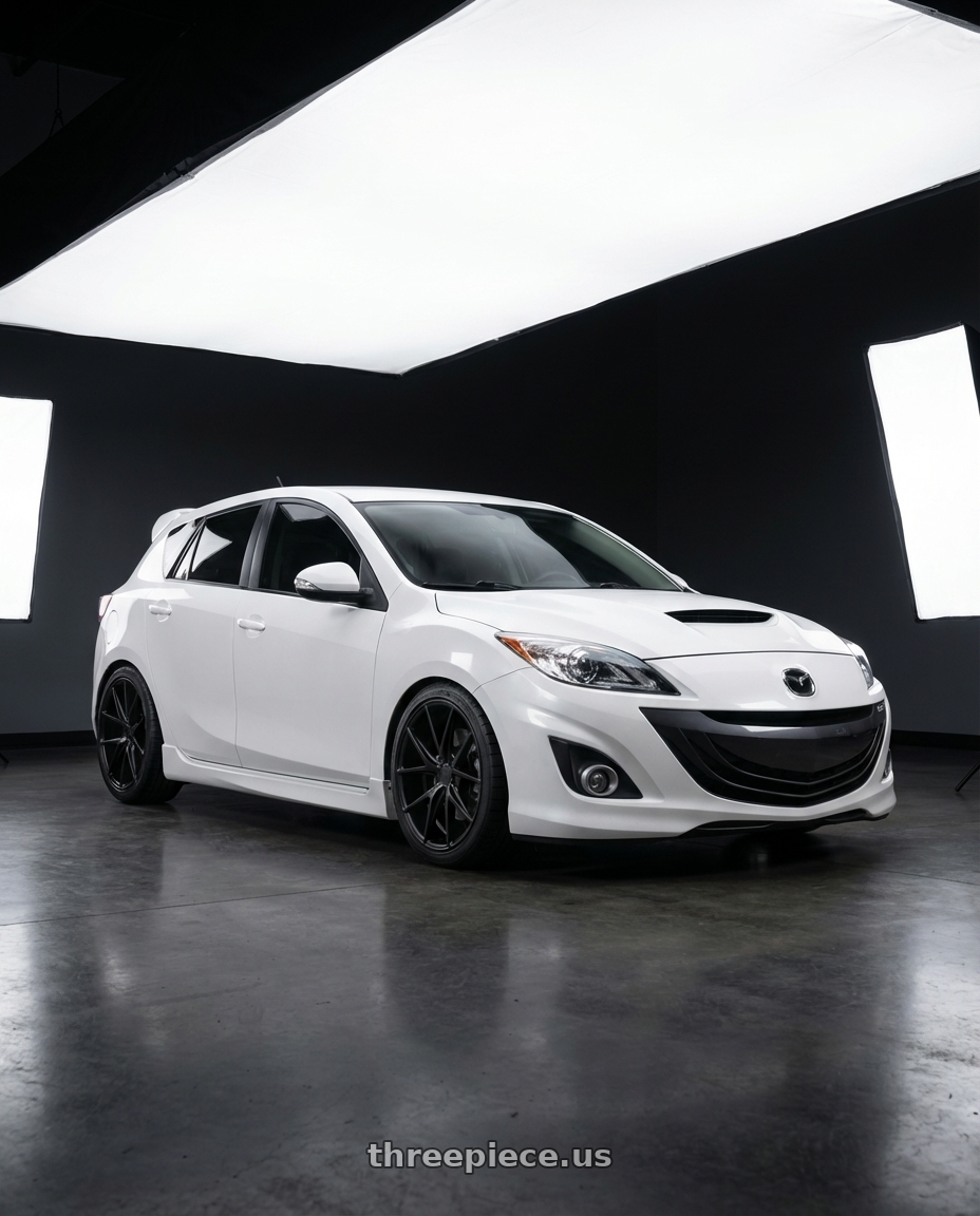 2012 Mazda Mazdaspeed3 with Niche 1PC M117 MISANO 5X114.3 18X9.5 +40 MATTE BLACK wheels