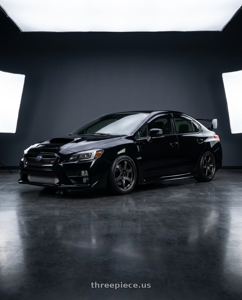2016 Subaru Wrx Sti Limited with Volk Racing TE37 SAGA S-PLUS 5x114.3 19x9.5+45 Diamond Dark Gunmetal wheels