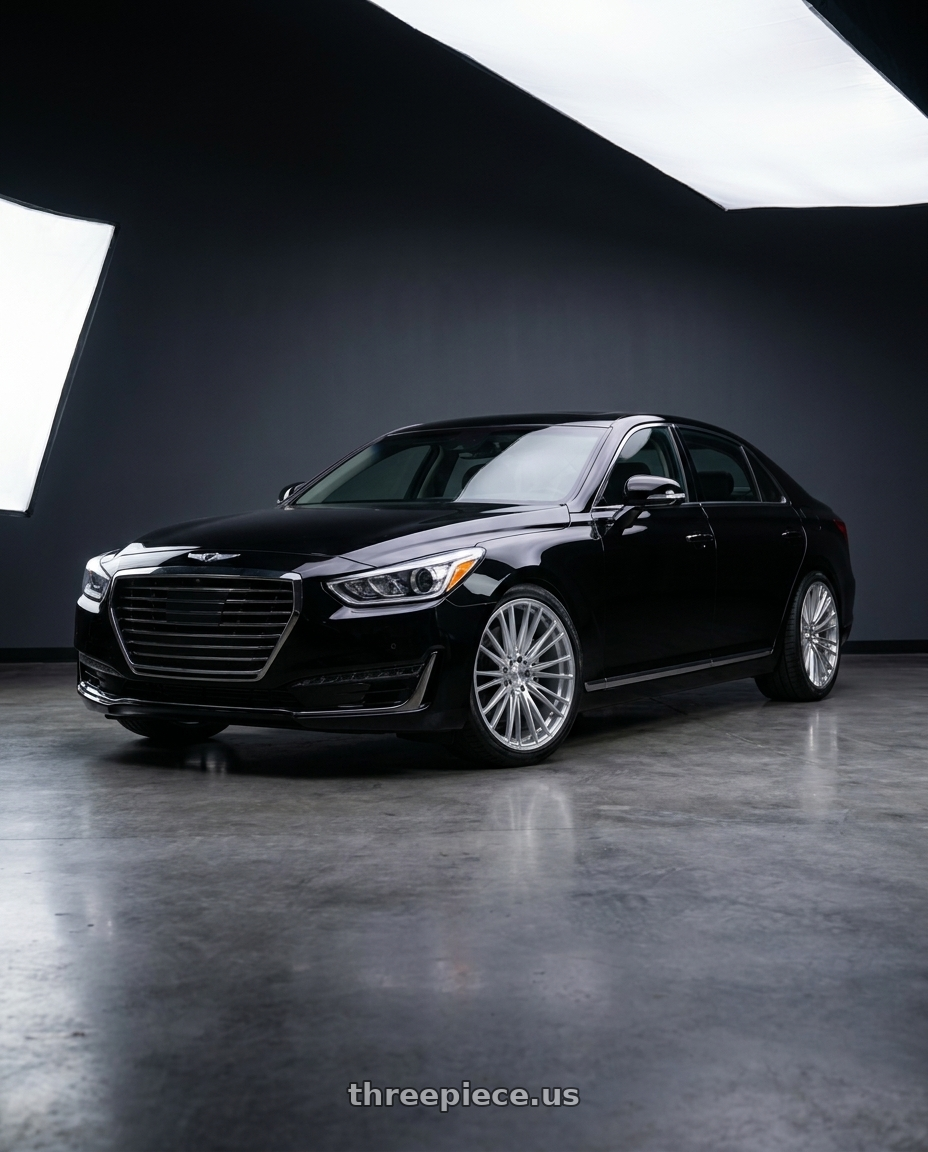 2018 Genesis G90 with Axe CF2 5x114 20X10+40 SILVER wheels