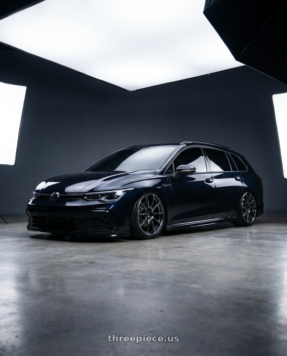2023 golf 8 variant r line with Advan Racing RSIII 5x114.3 19x8.5 +51 BLACK CHROME wheels