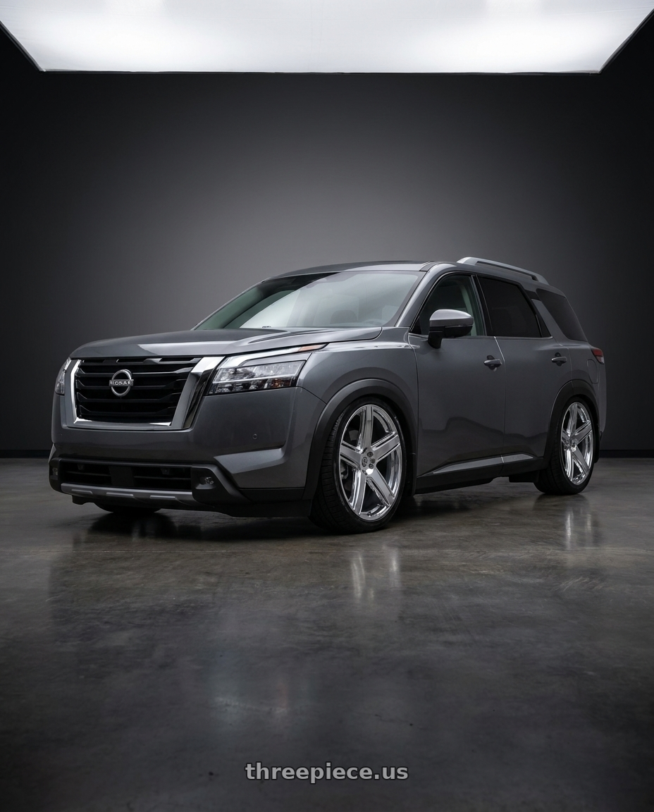 2025 nissan pathfinder s with MASSIV 926 5X114.3 22x9 +40 CHROME wheels