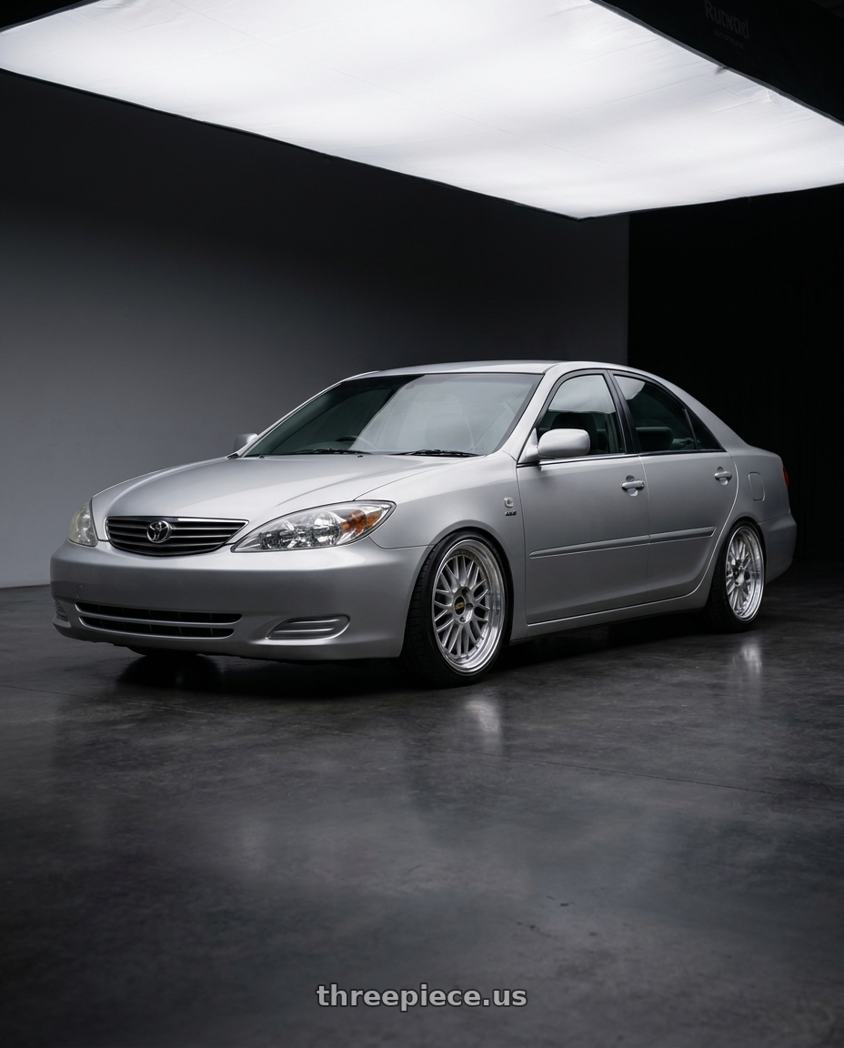 2005 toyota camry xv30 with BBS LM 5x114.3 17x7.5+38 Diamond Silver wheels