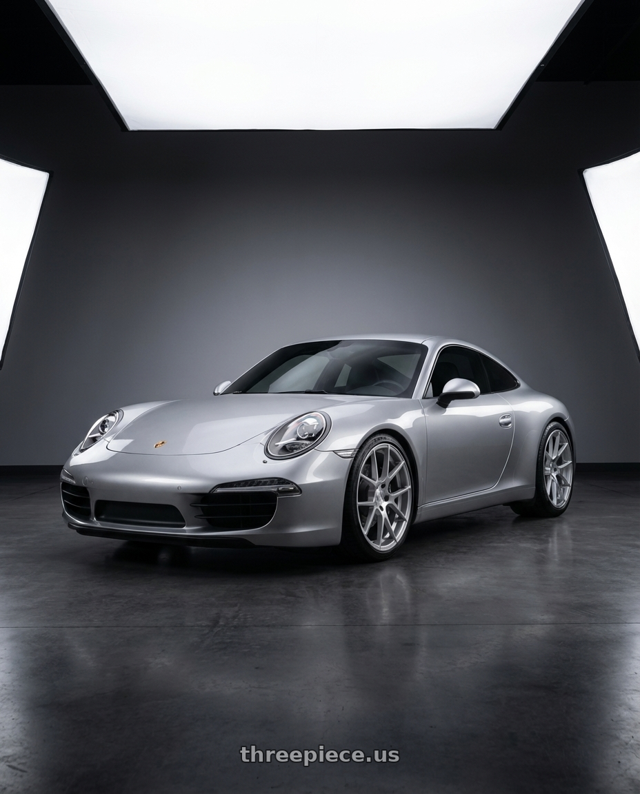 2018 Porsche 911 991 with Avant Garde Wheels M510 5X130 20x10 +40 Satin Silver wheels