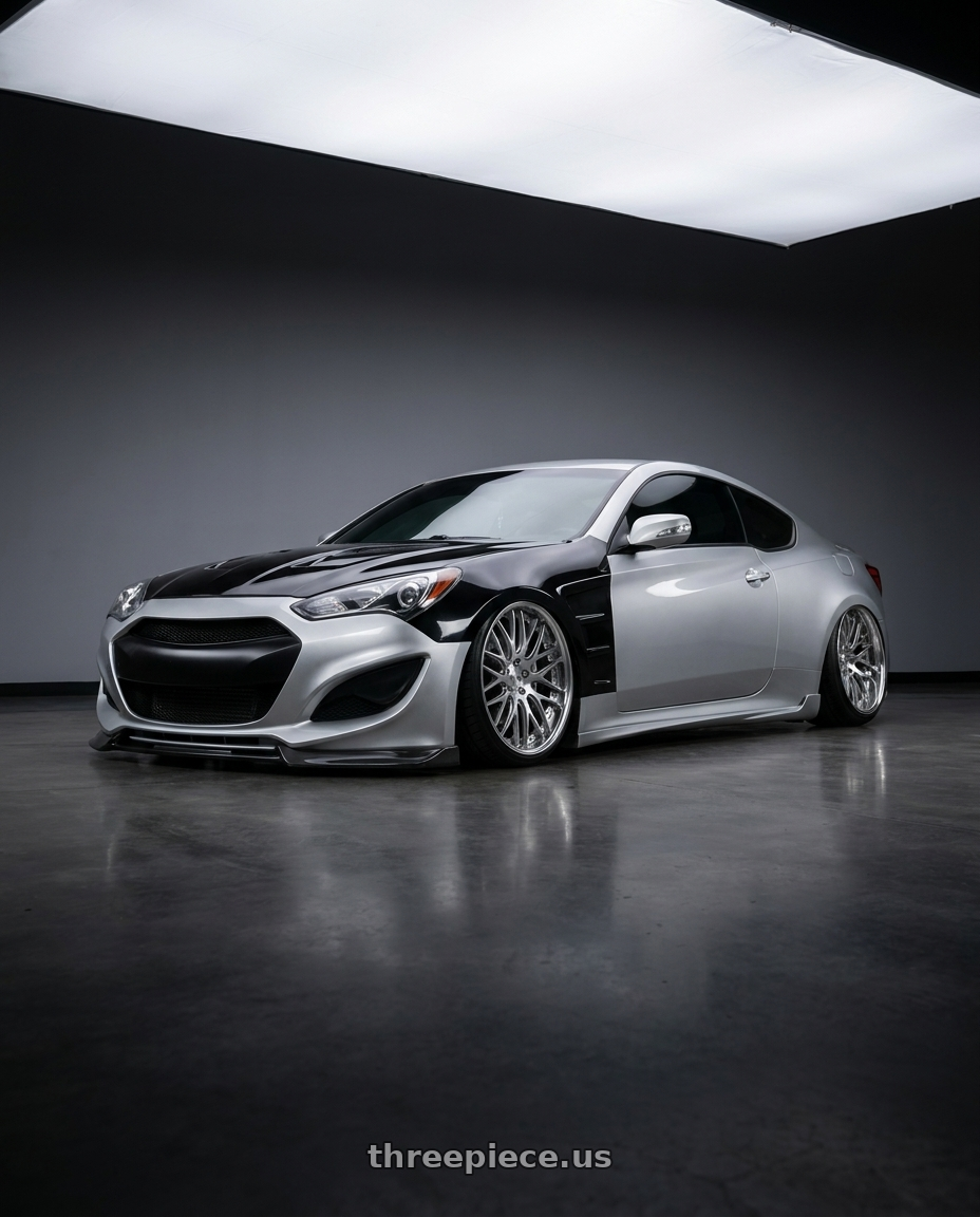 2013 hyundai genesis coupe with Work Gnosis Gr204 5x114.3 19x10.5+0 A Disk Composite Buffed And Brushed wheels
