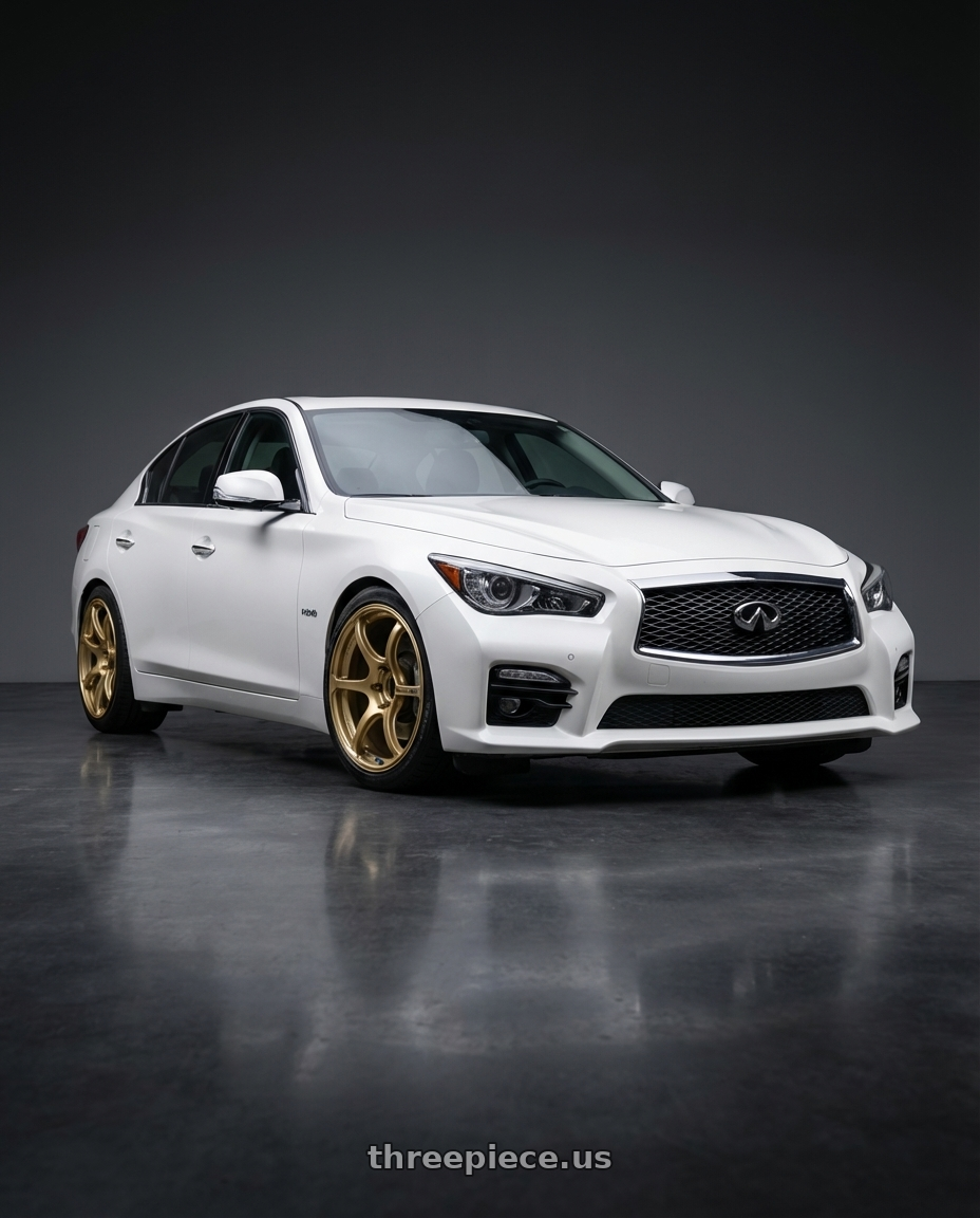 2020 Infiniti Q50 with Advan RGIII 5x114.3 19x10.5+15 Gold wheels