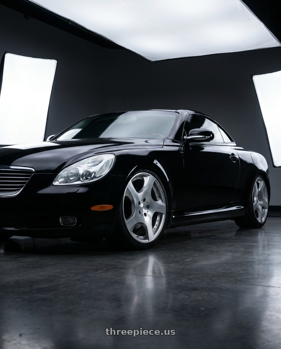 2005 Lexus sc430 with MRR VP3 5x114.3 19x9.5  +40 Silver Machine Face wheels