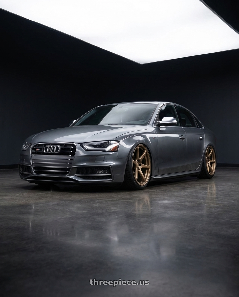 2015 Audi S4 B8.5 with Kansei K11B Tandem 5X112 19x10.5 22 Bronze wheels