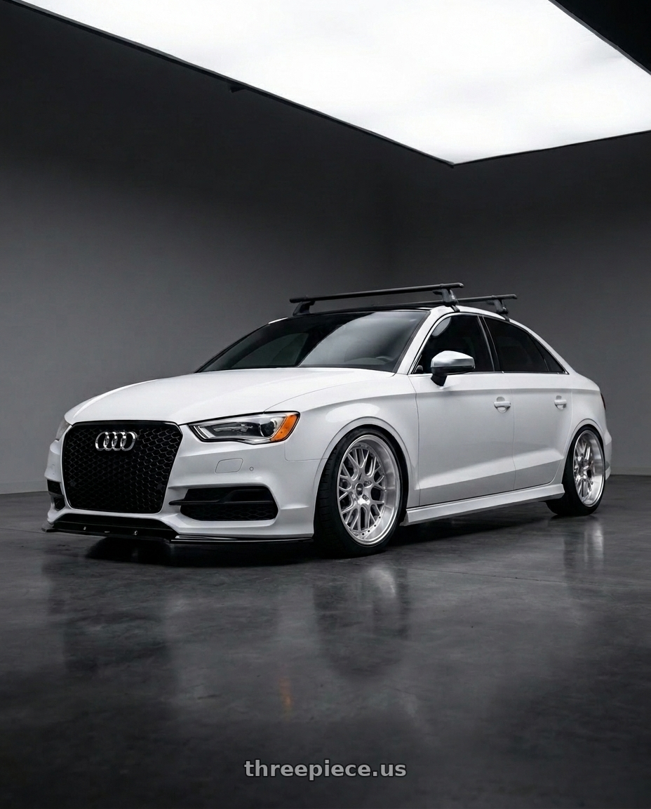 2016 audi s3 with KATANA RACING HR06 5x112 18x8.5 +35 Chrome wheels