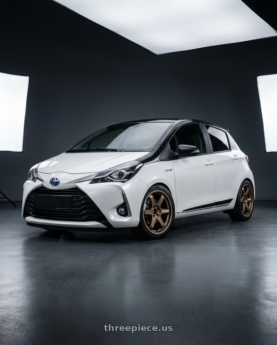 Toyota Yaris 2020 Y20 with Volk Racing TE37 ULTRA 5x114.3 19x8.5 +35 BRONZE wheels