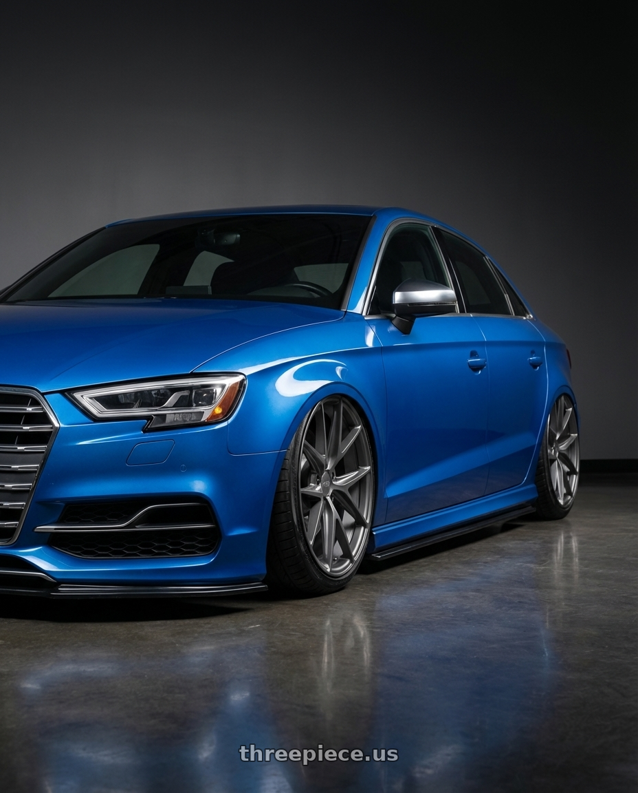 2019 Audi S3 8V with Niche 1PC M116 MISANO 5X112 19X9.5 +38 MATTE GUN METAL wheels