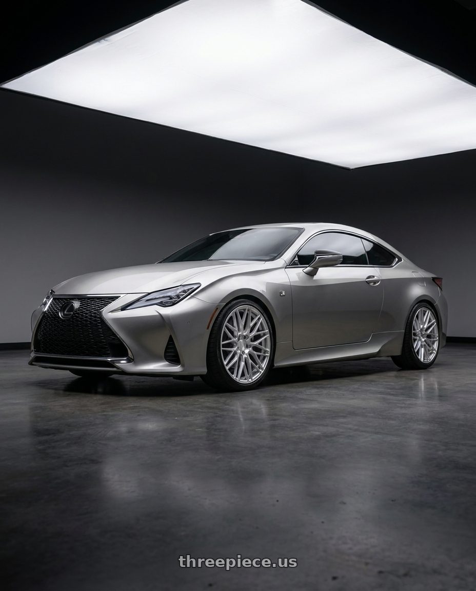 2020 lexus rc300 with F1R F103 5x112 18x8.5 +42 Brushed Silver wheels