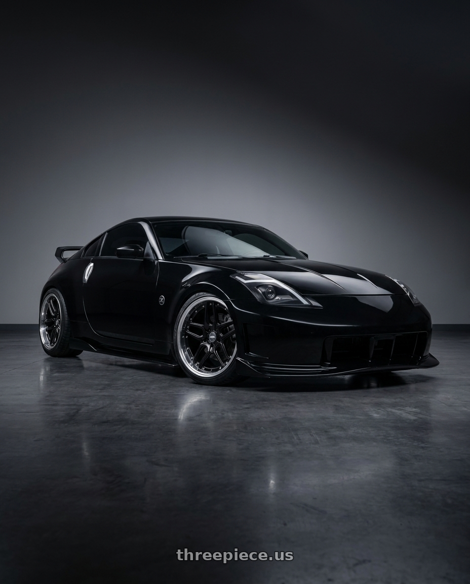 2003 Nissan 350z with ESR Wheels CS15.2 5x114.3 18x8.5 +35 Gloss Black wheels
