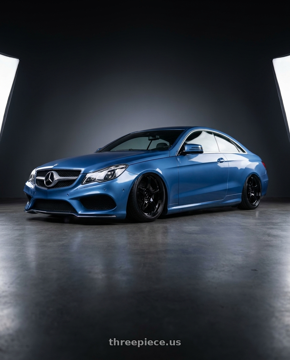 2014 Mercedes-Benz E-Class Coupe C207 with Gram Lights 57CR 5x112 19x8.5+45 Glossy Black wheels