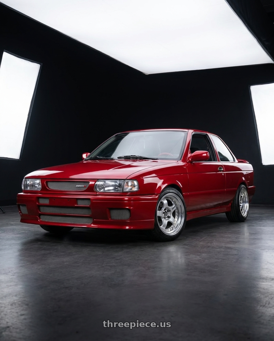 1994 nissan sentra SE with Work Meister S1 2P 4x100 15x7+38 A Disk Silver wheels