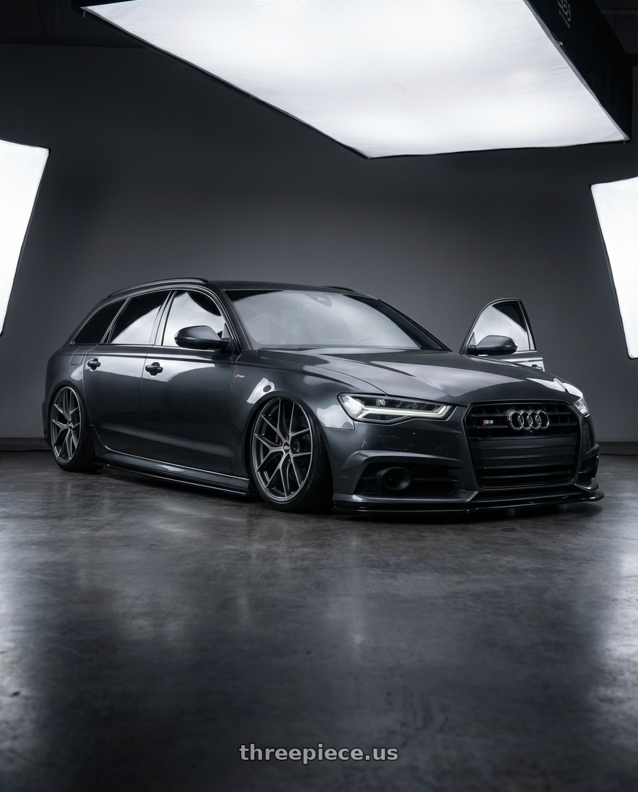 2016 Audi S6 C7 with BBS CC-R 5x112 20x8.0+27 Graphite w/ Diamond Cut Face wheels