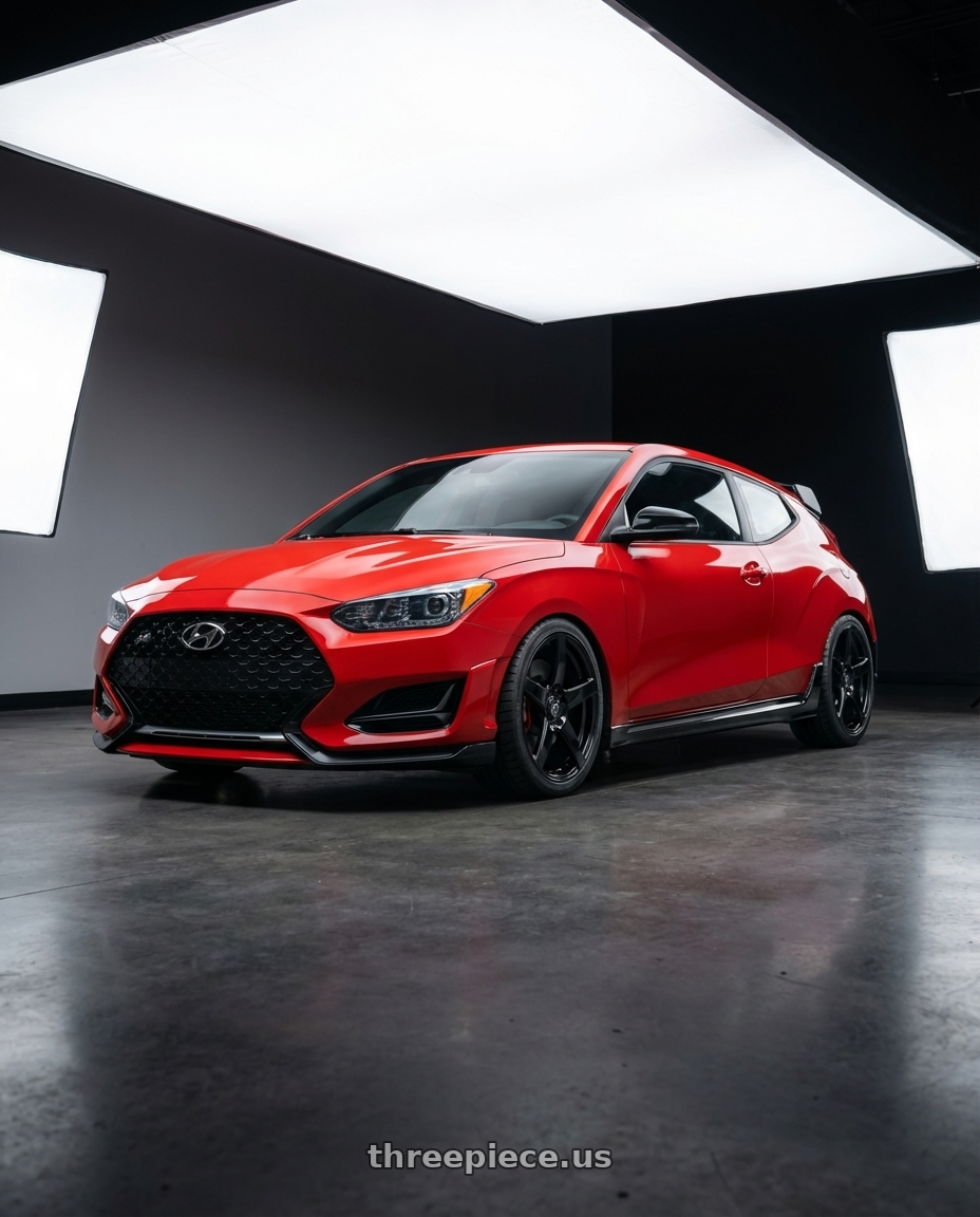 2022 Hyundai Veloster N with Forgestar CF5 5x114.3 19x9 +35 Gloss Black wheels