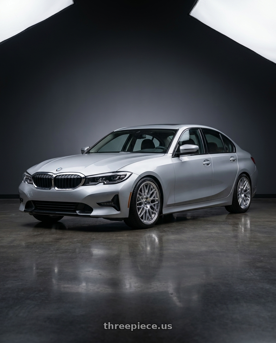 2023 BMW 3 Series G20 with ESR Wheels APEX SERIES APX01 5x112 19x8.5 +30 Hyper Silver wheels