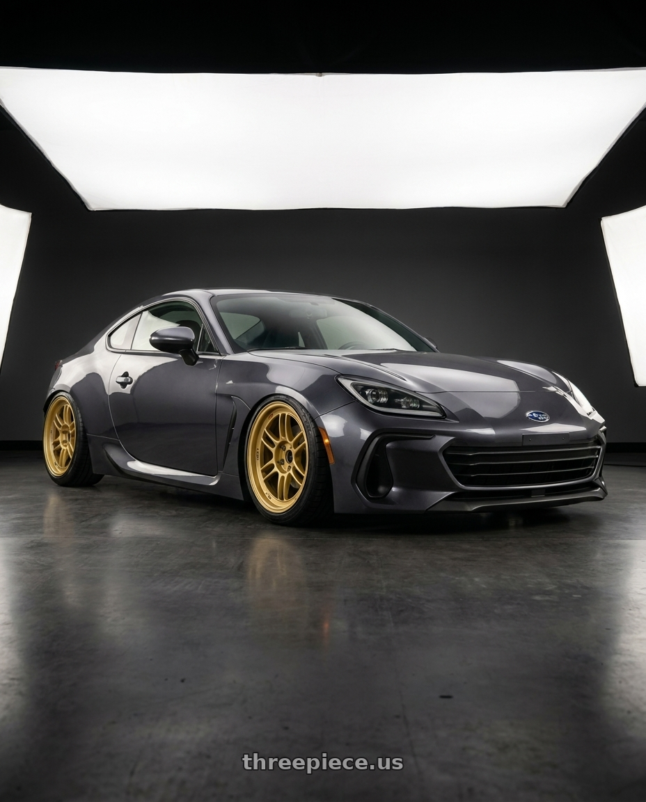 2022 Subaru brz with Enkei RPF1 5x100 18x8+45 Gold wheels