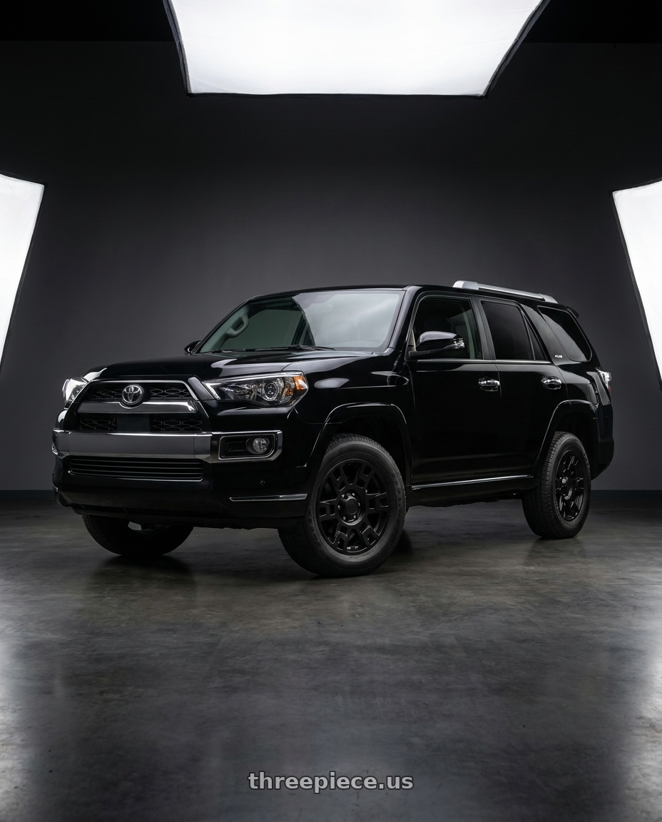 2018 Toyota 4runner limited with OE Wheels TY16 6x139.7 17x7+4 Matte Black wheels