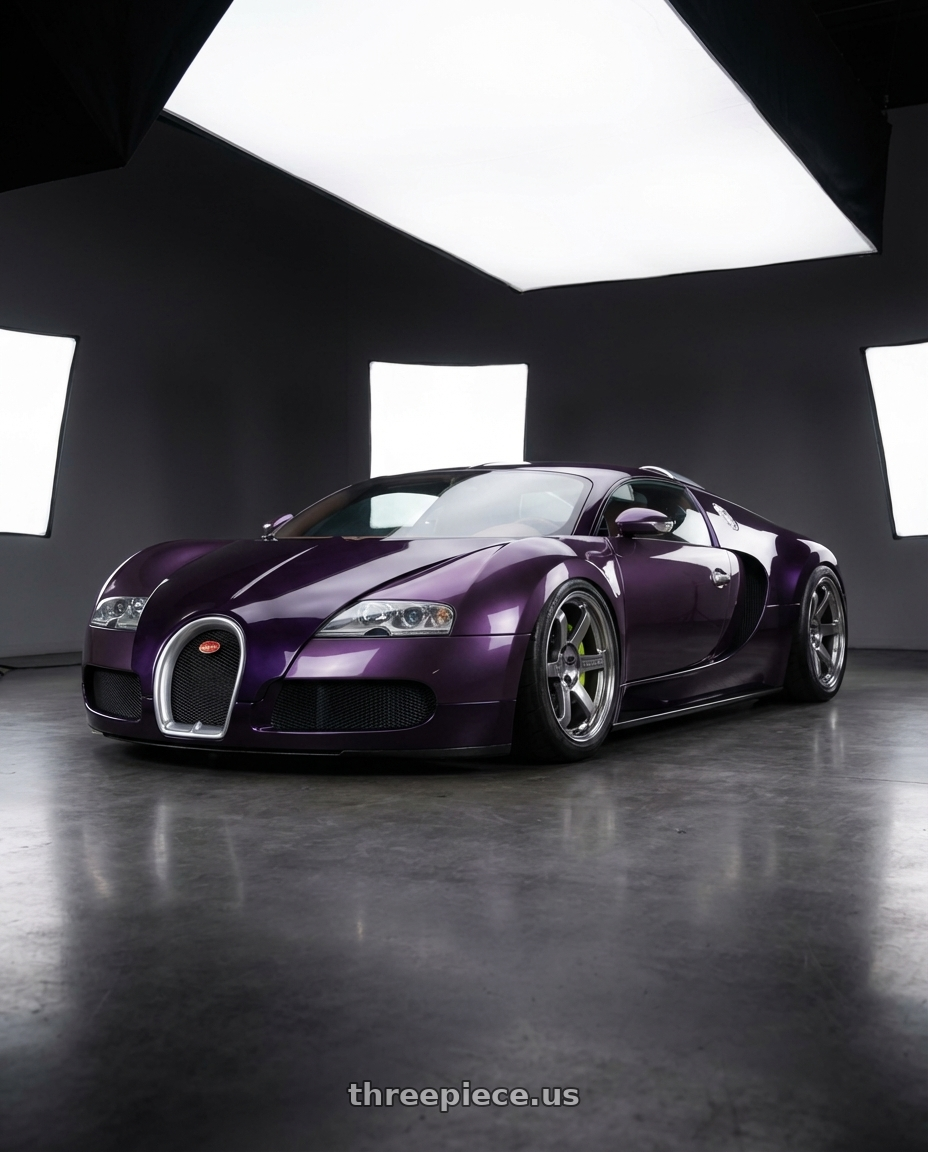 2006 Bugatti Veyron with Volk Racing TE37SL 5x120 19x10.5 +22 FORMULA SILVER wheels