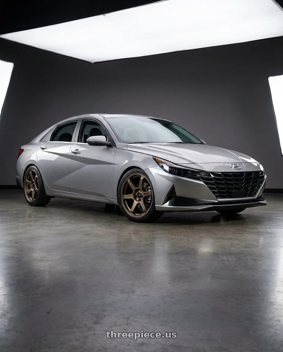 2021 Hyundai Elantra Limited with Enkei T6R 5x114.3 18x8.5+38 Matte Bronze wheels