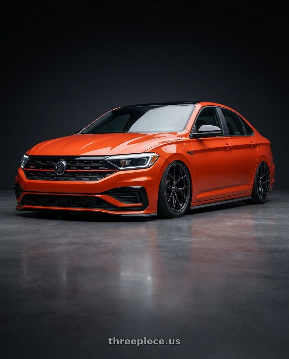 2023 Volkswagen Jetta GLI MK7 with BBS FI-R Evo 5x112 19x9.5+15 Satin Black wheels
